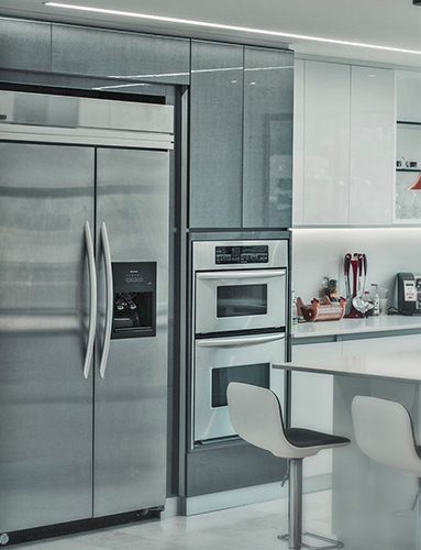 Stainless-Steel-Fridge-and-Kitchen-Appliances